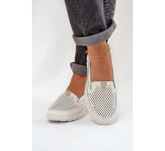 Mokasiny model 21133314 krémové Step in style - SWEET SHOES