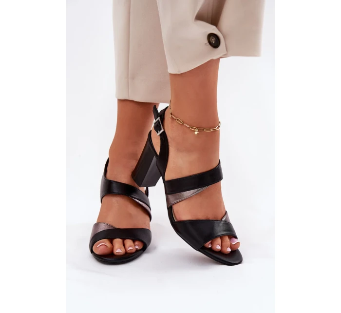 Sandály na podpatku model 212908 Step in style Sandály na podpatku model 212908 Step in style