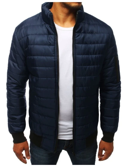 Pánská přechodná bunda prošívaná tmavě modrá TX2822