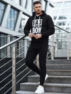 Pánská mikina s kapucí černá FashionStreet BX5925