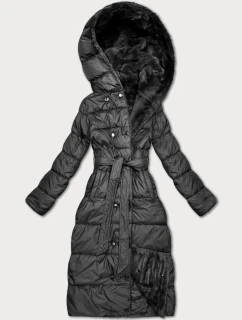 Oboustranná zimní bunda - kožíšek v grafitové barvě Minority (P3-6020-27)