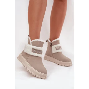 Zimní boty Dámské z přírodního nubuku s kožichem Lee Cooper LCJ 25 01 3739 Světle šedé Zimní boty Dámské z přírodního nubuku s kožichem Lee Cooper LCJ 25 01 3739 Světle šedé