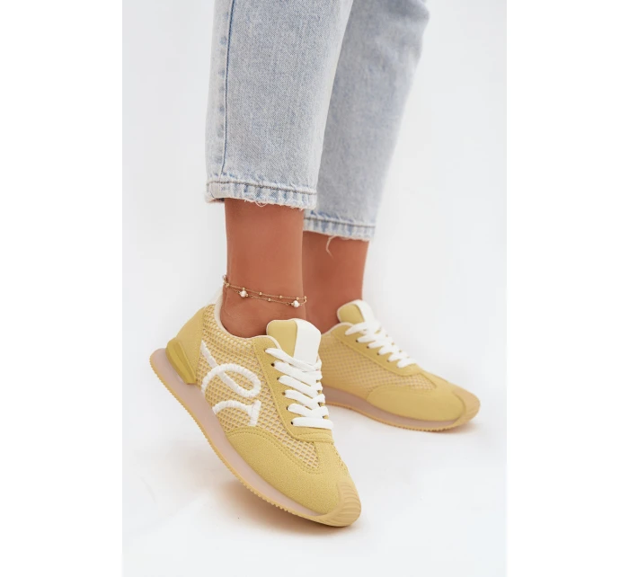 Sneakers Dámské Sportovní Žluté model 21919377 - Boto