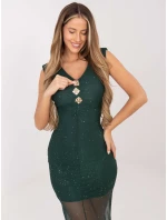 Sukienka IT SK model 21782401 ciemny zielony - FPrice Sukienka IT SK model 21782401 ciemny zielony - FPrice