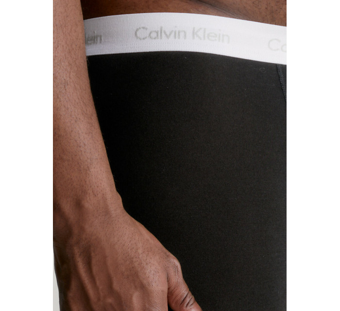 Pánské trenky Plus Size 3 Pack Trunks Cotton Stretch 000NB2665AAOR černá - Calvin Klein