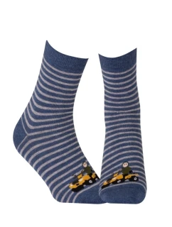 CHLAPECKÉ VZOROVANÉ PONOŽKY 2-6 LET DENIM 21-23