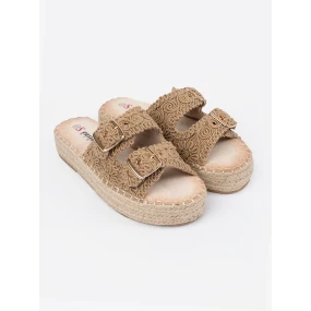 Trendy  nazouváky hnědé dámské platforma