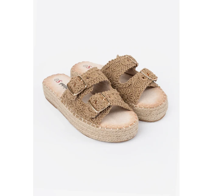 Trendy  nazouváky hnědé dámské platforma