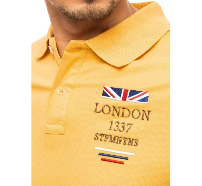 FashionStreet žlutá vyšívaná polokošile PX0435 FashionStreet žlutá vyšívaná polokošile PX0435