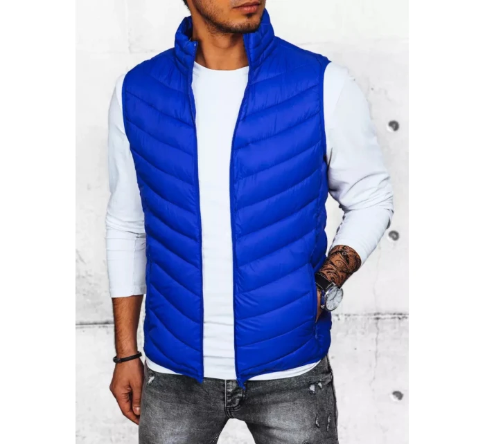 Pánská prošívaná modrá vesta Dstreet model 21968735 - FashionStreet Pánská prošívaná modrá vesta Dstreet model 21968735 - FashionStreet