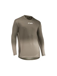 Cyklistické tričko NORTHWAVE Edge 2 Jersey L/s, hnědé