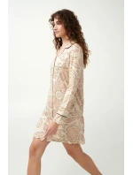 Béžová noční košile s knoflíky model 20515288 - Vamp