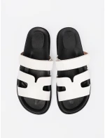 Módní nazouváky bílé dámské platforma Módní nazouváky bílé dámské platforma