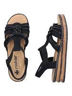 Dámské sandály s podrážkou černé model 22097417 - Rieker Dámské sandály s podrážkou černé model 22097417 - Rieker