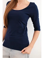 Halenka s kulatým výstřihem granátová