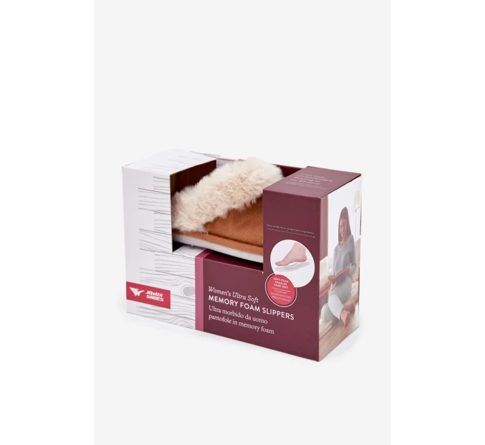 Dámské pantofle s kožíškem – camel Delissa Dámské pantofle s kožíškem – camel Delissa