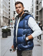 Pánská tmavě modrá vesta FashionStreet TX4143