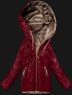 kurtka damska z kapturem Goodlookin ciemny czerwony model 22019149 - S'WEST