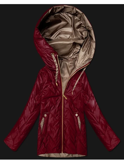 kurtka damska z kapturem Goodlookin ciemny czerwony model 22019149 - S'WEST