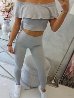 Sada s volánkem šedá