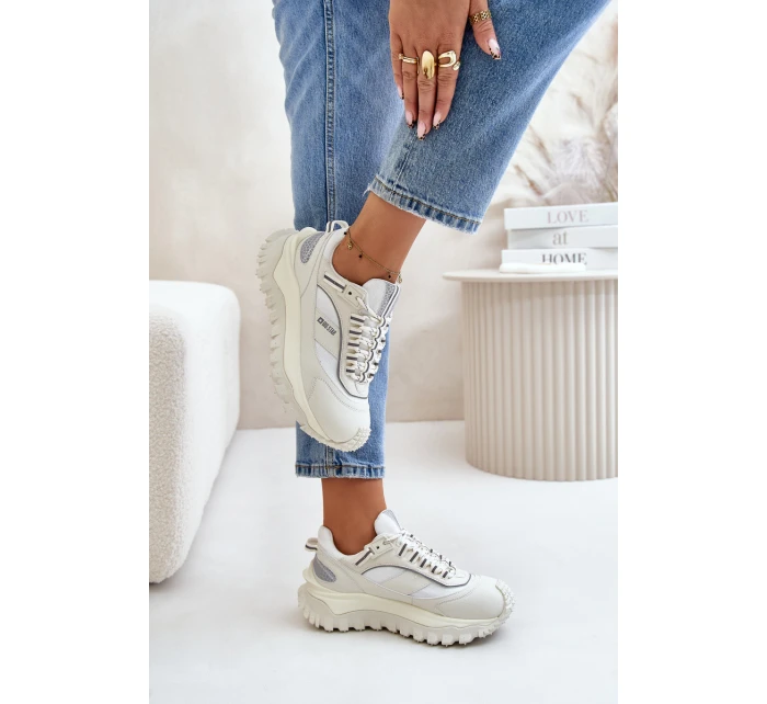 Dámské Kožené Tenisky Na Platformě Big Star model 21671508 HIPOLY SYSTEM Bílé - Big Star Shoes Dámské Kožené Tenisky Na Platformě Big Star model 21671508 HIPOLY SYSTEM Bílé - Big Star Shoes