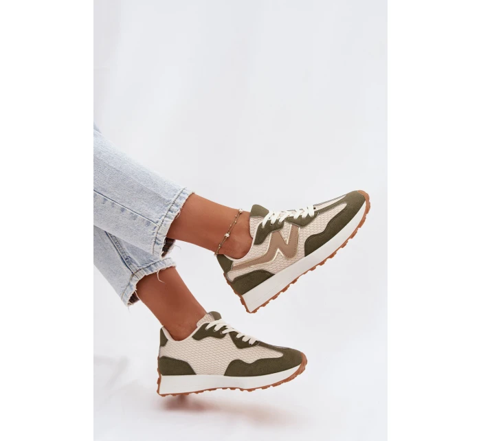 Dámské sportovní boty na platformě Zelená model 21919440 - Boto