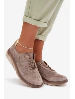 Kožené dámské tenisky s  šedé model 22026514 - SERGIO LEONE