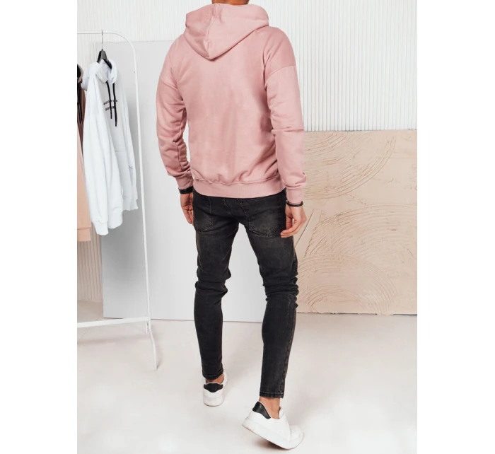 Pánská růžová mikina s potiskem Dstreet model 21976138 - FashionStreet Pánská růžová mikina s potiskem Dstreet model 21976138 - FashionStreet