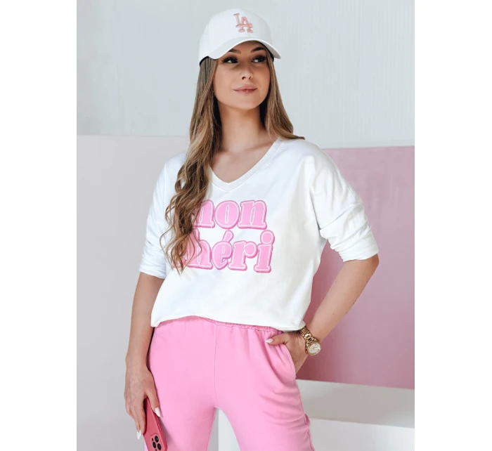 Dámská halenka CHERINO bílá FashionStreet RY2902 s potiskem oversize