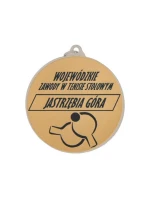 Medal metalowy z grawerowaniem na laminacie