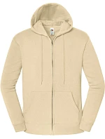 Fruit of the Loom Iconic Premium Hooded Sweat Jacket Mikina s kapucí z těžké bavlny 16.2286 desert sand Fruit of the Loom Iconic Premium Hooded Sweat Jacket Mikina s kapucí z těžké bavlny 16.2286 desert sand