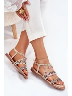 Dámské Sandály Se A Pásky Béžové model 21702742 - Boto Dámské Sandály Se A Pásky Béžové model 21702742 - Boto
