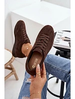 Tenisky z přírodního semiše Big Star model 22074727 Čokoládové - Big Star Shoes