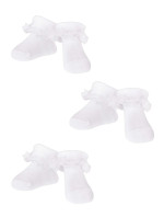 Yoclub Dívčí ponožky s volánky 3Pack SKA-0119G-010J-002 White