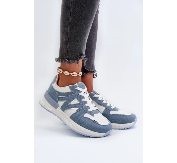 Dámské džínové tenisky z ekokůže modré model 21657606 - Boto
