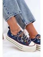 Dámské Tenisky Na Platformě GOE RR2N4103 Tmavě Modré Dámské Tenisky Na Platformě GOE RR2N4103 Tmavě Modré