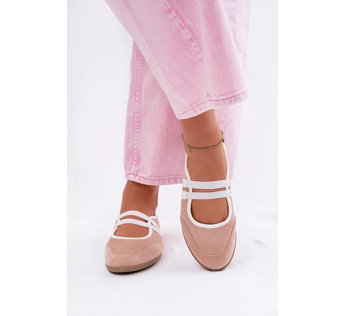 Sportovní baleríny s elastickými pásky Růžové Donatella Sportovní baleríny s elastickými pásky Růžové Donatella