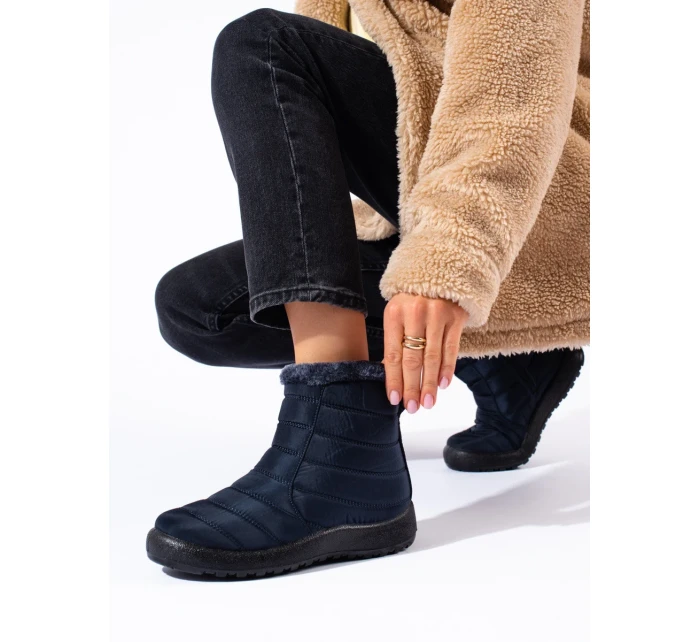 Komfortní  sněhule dámské tmavě modré platforma