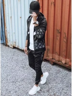 Pánská černá tepláková souprava Dstreet AX0604 Pánská černá tepláková souprava Dstreet AX0604