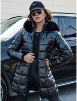 WINTERZIP dámská prošívaná zimní bunda s kapucí černá FashionStreet TY4565 WINTERZIP dámská prošívaná zimní bunda s kapucí černá FashionStreet TY4565