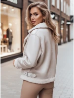 Dámská semišová bunda SOFTSTILL s ovčí kůží bílá FashionStreet TY4748z
