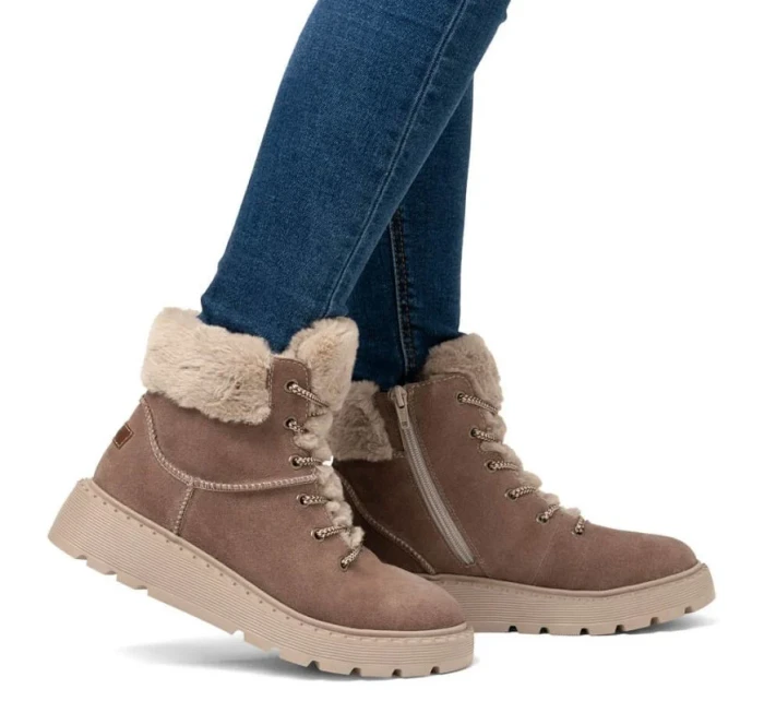 Boty s kožešinou W model 20739487 - Rieker Boty s kožešinou W model 20739487 - Rieker