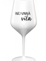 (NE)VINNÁ VÍLA - bílá nerozbitná sklenice na víno 470 ml