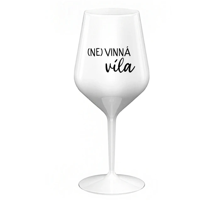 (NE)VINNÁ VÍLA - bílá nerozbitná sklenice na víno 470 ml (NE)VINNÁ VÍLA - bílá nerozbitná sklenice na víno 470 ml