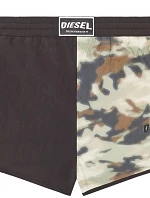 Pánské koupací kraťasy A09681 0SHAL E4944 khaki/černá - Diesel