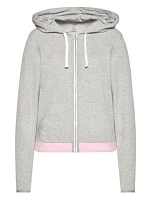 Mikina s kapucí QS5667E šedo-růžová - Calvin Klein