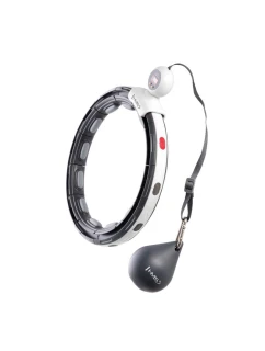 HHM15 HULA HOP ČERNÁ S MAGNETEM A ZÁVAŽÍM + POČÍTADLO HMS