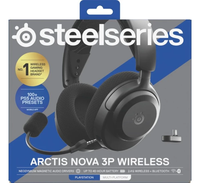 Bezdrátová sluchátka Steelseries Arctis Nova 3P pro Playstation, černá Bezdrátová sluchátka Steelseries Arctis Nova 3P pro Playstation, černá