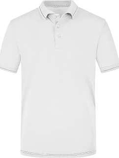 JN Pánské žerzejové elastické polo 02.0 white/black model 22487128 - Daiber