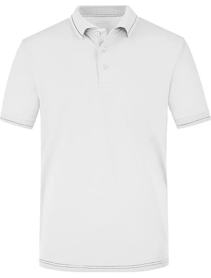 Daiber JN 569 Pánské žerzejové elastické polo 02.0569 white/black Daiber JN 569 Pánské žerzejové elastické polo 02.0569 white/black